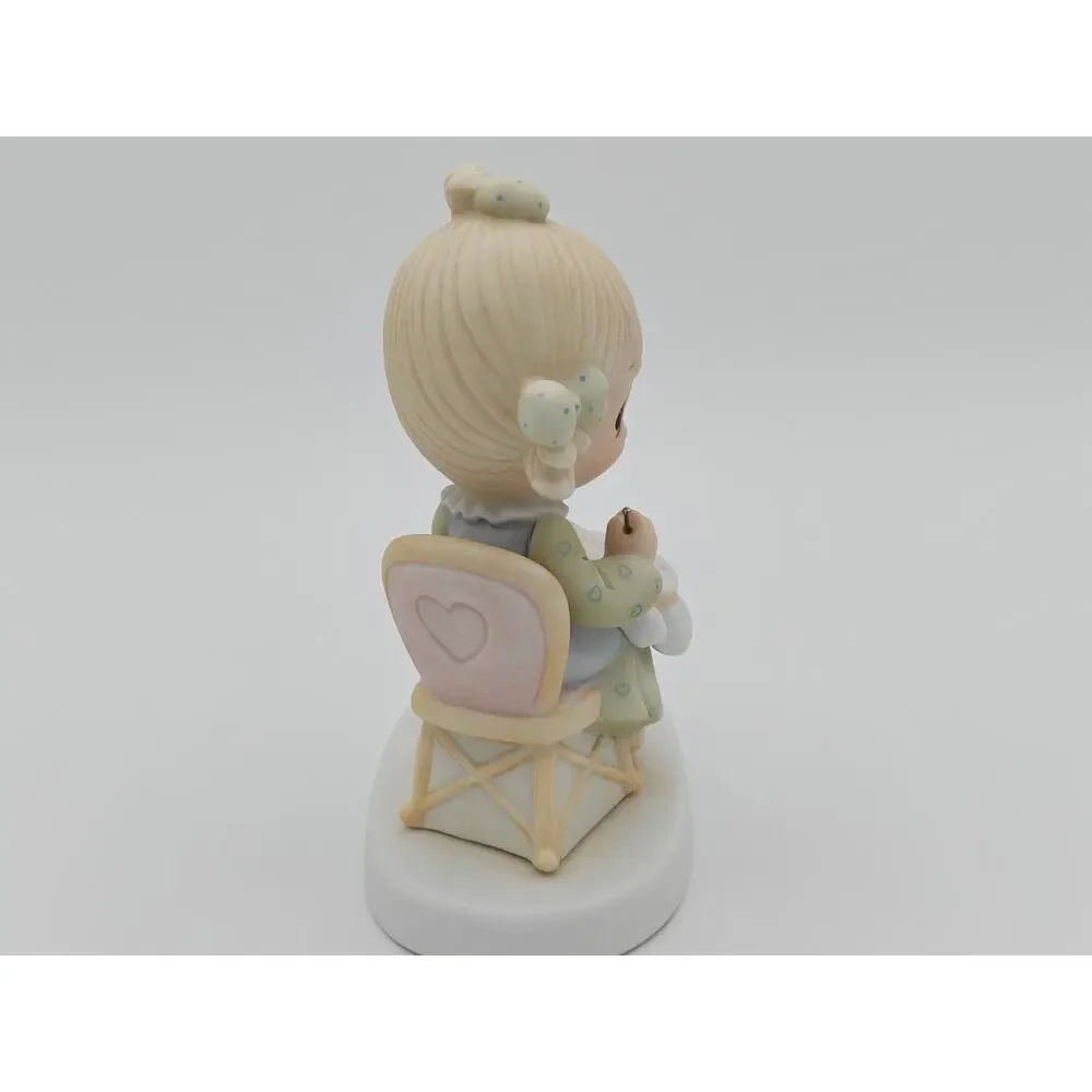 Precious Moments E 3106 Mother Sew Dear Figurine Enesco Porcelain Vintage 1979